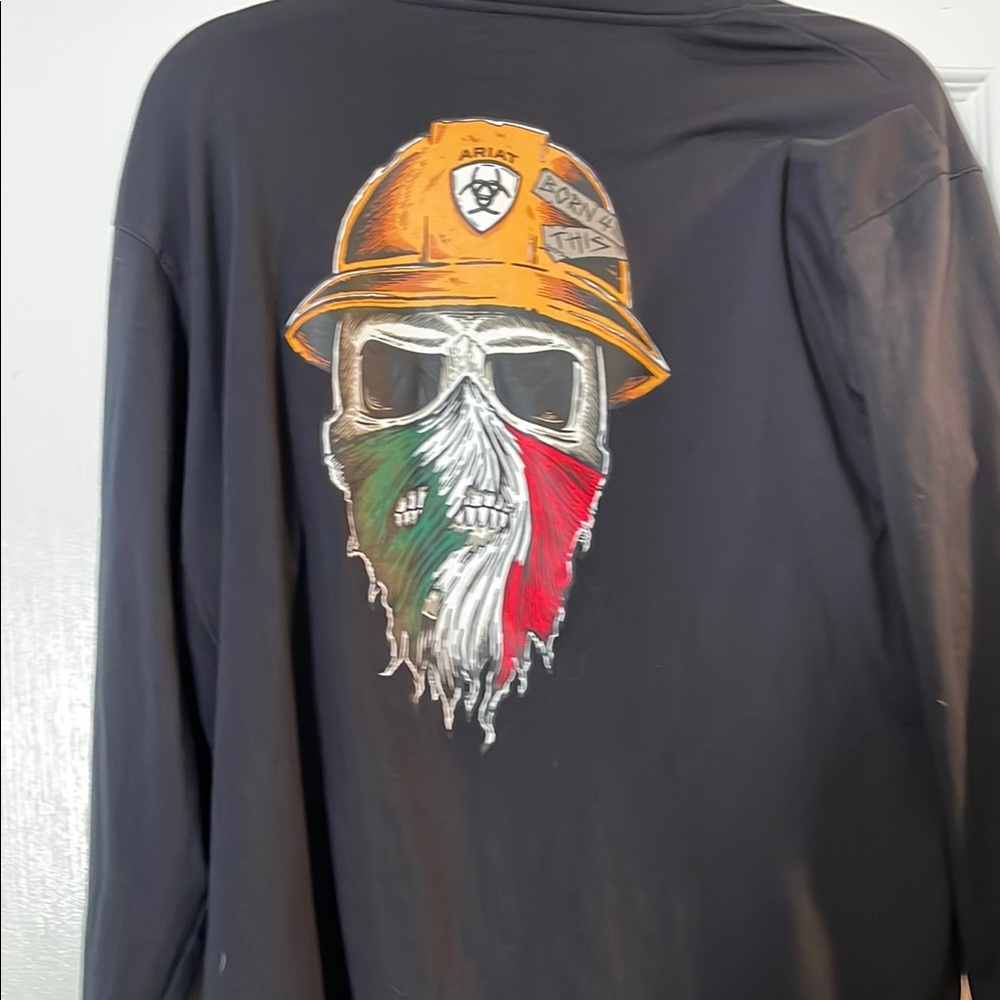 Ariat Black Long Sleeve Tee Graphic Design